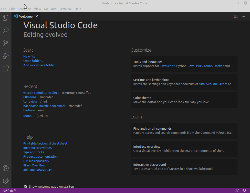 Nastavení VSCode